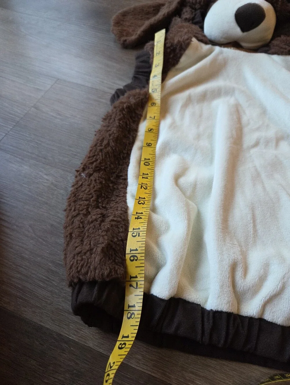 Brown Puppy Dog Halloween Costume Plush Hooded Jumpsuit Toddler size 4-6